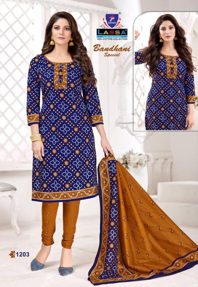Arihant Lassa Bandhani Special 12 Casual Daily Wear Cotton Dress Material Collection